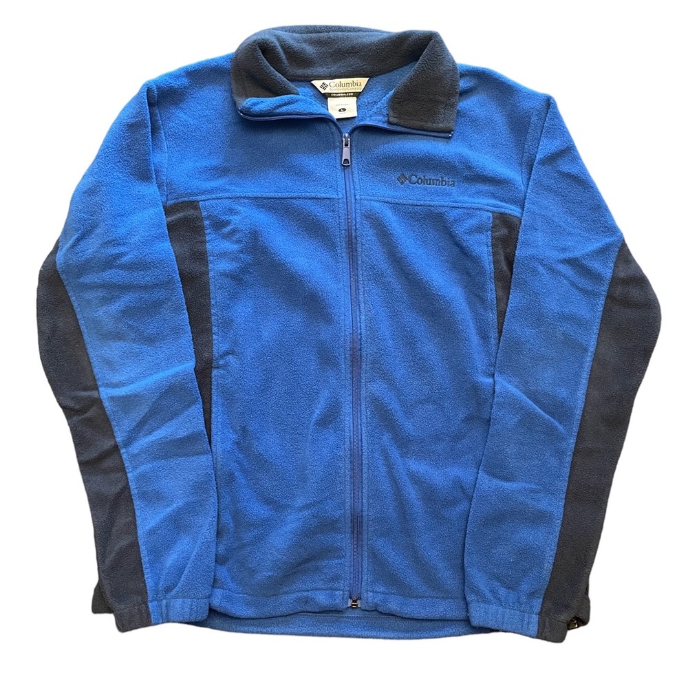 Columbia Full Zip Men's Fleece Blue Sz L